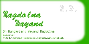 magdolna wayand business card